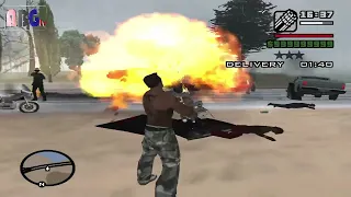 GTA San Andreas - CJ fights cops never give up