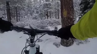 Tahoe commute on a fat bike in snow