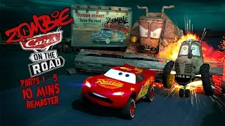 Zombie Cars On The Road 💀 Chapter 01 💀 Part 1 - Part 5 remastered and combined 💀  Zombie Tractors 🚜