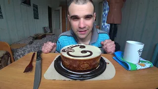 МУКБАНГ АСМР ТОРТ MIREL " ТРИ ШОКОЛАДА " / CAKE / SWEET / и ЧАЙ / CHOCOLATE / EATING ASMR Mukbang