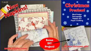 CHRISTMAS PREVIEW NAPKINS for DECOUPAGE / BONUS DIY for BEGINNERS INCLUDED! / GREAT “gift ideas”