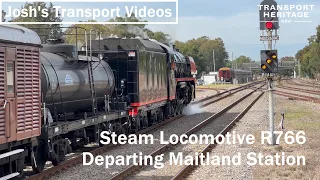 Steam Locomotive R766 Departing Maitland Station | Hunter Valley Steamfest