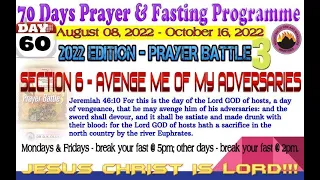 Day 60 MFM 70 Days Prayer & Fasting Programme 2022.Prayers from Dr DK Olukoya, General Overseer, MFM