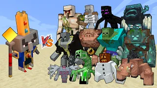 Arch Illager vs All Mutant Creatures in Minecraft - Arch Illager vs Mutant Mobs