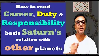 How to read Career, Duty and Responsibility basis Saturn's relation with other planets in horoscope