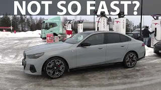 BMW i5, i4, Mercedes EQE and Tesla Model S charging comparison