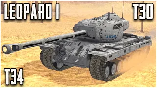 Leopard 1, T30 & T34 WoT Blitz | Gameplay Episode