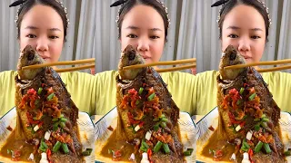 Asmr Mukbang Chinese Food Eating Show | Eat A Big Crucian Carp