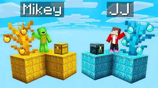 Mikey GOLD vs JJ DIAMOND Skyblock Survival Battle in Minecraft (Maizen)