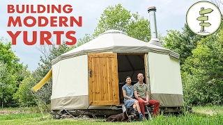 Couple Building Modern Yurt as Super Portable Tiny Home