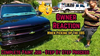 Black Cherry Pearl Complete Paint Job From Start To Finish OBS CHEVY SILVERADO TRUCK PROJECT BUILD