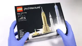 LEGO Architecture New York City Unboxing [Speed Build] - ASMR