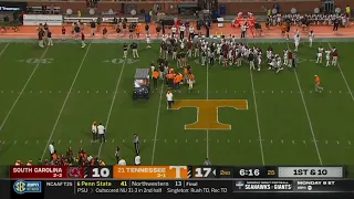 Tennessee WR Bru McCoy suffers gruesome injury vs South Carolina