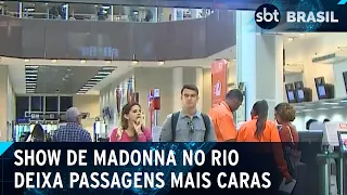 Show da Madonna no Brasil resulta no aumento dos preços das passagens | SBT Brasil (01/05/24)