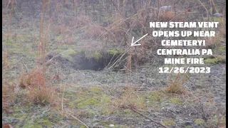 New steam vent found near cemetery! Centralia PA underground mine fire 12/26/2023.