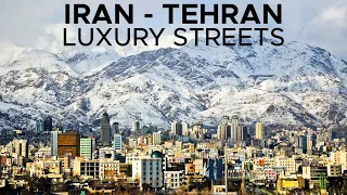 TEHRAN: Driving Tour in Luxury Streets, Snowing Day, Winter 2023, IRAN