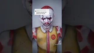Scary Halloween Clown Makeup | Ronald McDonald Edition #shorts