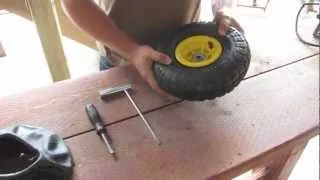 How to change an inner tube in a Hand Truck / Wheelbarrow tire