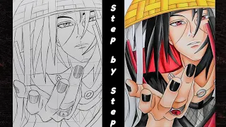 How to Draw"Uchiha Itachi "step by step(Tutorial)for beginners||Naruto Shippuden