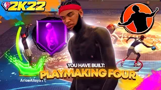MY REBIRTH “PLAYMAKING FOUR” BUILD IS A DEMIGOD PLAYMAKING BIG!  BEST DRIBBLING BUILD IN NBA 2K22!