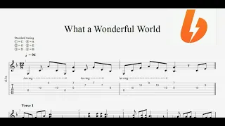 What a Wonderful World (Solo Bass Arrangement) WITH TABS