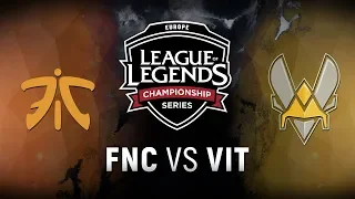 FNC vs. VIT - Week 2 Day 2 | EU LCS Summer Split | Fnatic vs. Team Vitality (2018)