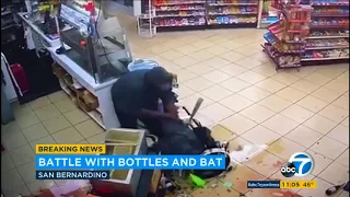 Violent attack caught on camera at San Bernardino convenience store