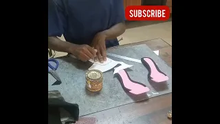 making a female Crystal Heel shoe