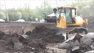 MASSIVE Deere 950K Dozer Pushing Clay and Dirt