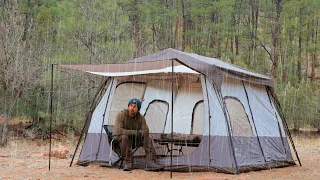 Solo Camping in Rain and Thunder | ASMR