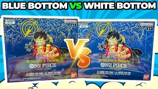 One Piece OP-01 Romance Dawn Blue Bottom VS White Bottom Booster Box!