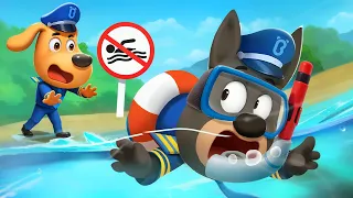 Keamanan Luar Ruangan🛟 | Monster Air yang Menakutkan | Kartun Anak-anak | Kepala Polisi Labrador