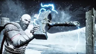 Thor revives Kratos with Mjolnir - God of War Ragnarok