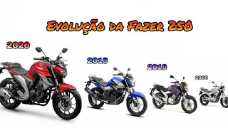 Yamaha Fazer 250 ano 2005 sua evolução ate Fazer ano 2020