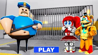 RETURN TO NEW Escape BARRY'S PRISON 2.0 with Circus Baby and Glamrock Freddy in Roblox
