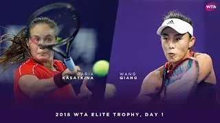 Daria Kasatkina vs. Wang Qiang | 2018 WTA Elite Trophy Day 1 | WTA Highlights