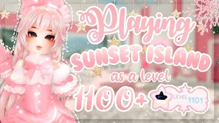 Playing SUNSET ISLAND as a LEVEL 1100+ ! ✨🌷