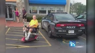 Lafayette Police respond to LPD car parked in handicapped space at IHOP