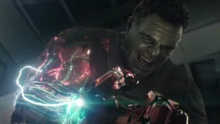 Hulk uses Infinity Gauntlet scene - Avengers Endgame
