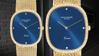 Patek Philippe Golden Ellipse Blue Dial Yellow Gold Diamond Watch 3875 | SwissWatchExpo