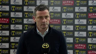 Jack Ross reacts to Hibs' win over Rangers in Premier Sports Cup semi final