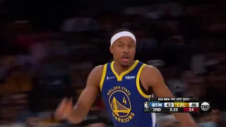 Moses Moody pumps, drives and finishes for his first NBA bucket!
