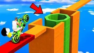 SHINCHAN AND FRANKLIN TRIED THE IMPOSSIBLE DEEPEST HEXA TUNNEL PARKOUR CHALLENGE GTA 5