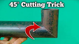 Round Pipe Cutting idea // 45 Degree Angle Cutting