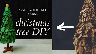 Christmas Tree DIY made with tree barks 2020 deco