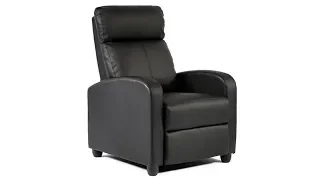 Wingback Recliner Chair | Leather Single Modern Sofa | Home Theater Seating for Living Room