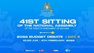 Forty - First Sitting -Twelfth Parliament | Budget Debate Day 5