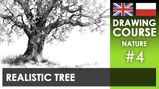 Drawing tutorial - Realistic tree | Kurs rysunku - Realistyczne drzewo [S02E04 ENG/PL]