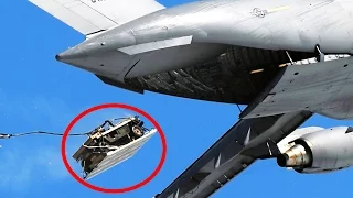 Super Epic Humvee Airdrops From C-17 Globemaster Plane During Massive Airborne Operation