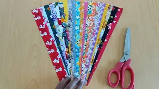 Look How Beautiful These Scraps Transform|Left-Over Fabric Project|DIY Sewing and Patchwork